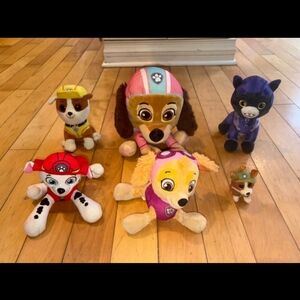 Paw Patrol Plush Toy Set - Red, Yellow, Pink, Blue